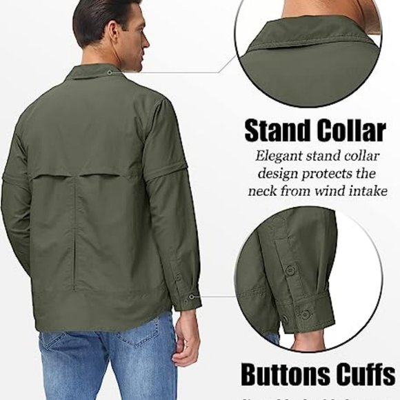 Convertible Long Sleeve Shirt - Picture 7 of 8